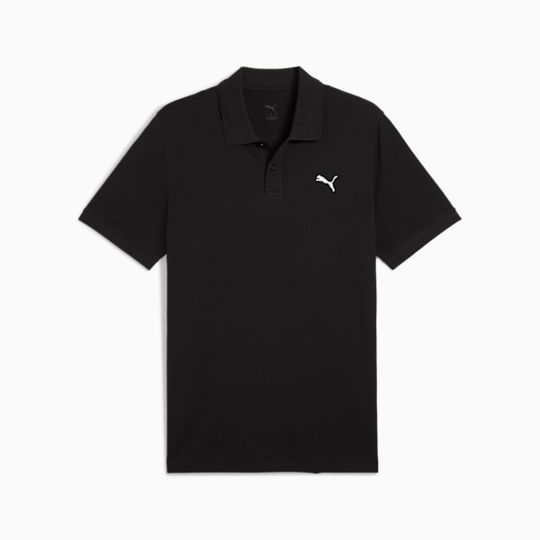 Camiseta tipo polo Essentials de piqué para hombre, PUMA Black, extralarge
